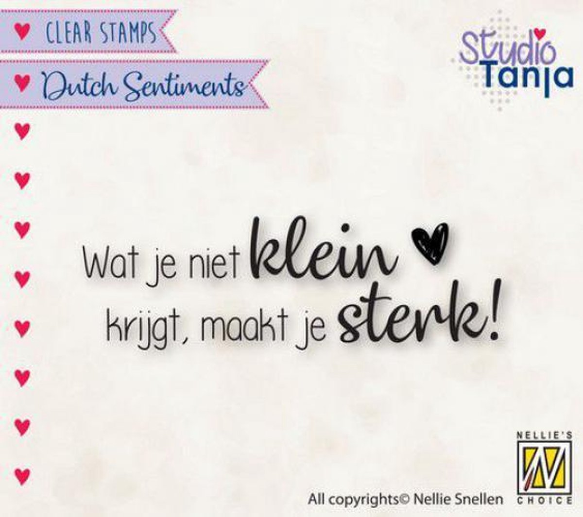 Nellies Choice Clearstempel Sentiments - Wat je niet klein (NL) SENC016 65x21mm (04-21)